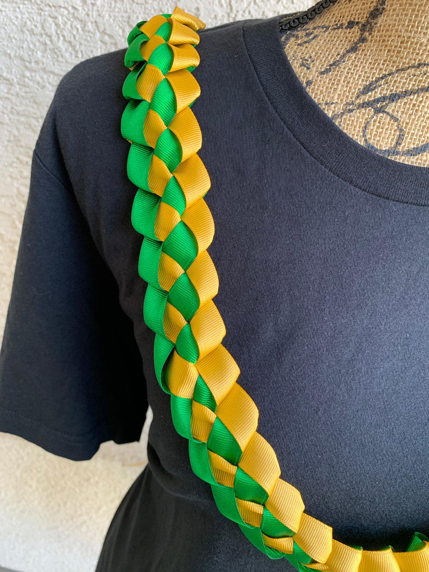 Braided Ribbon Graduation Lei's with School Colors